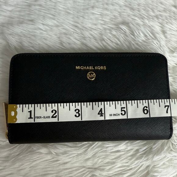 NWOT Michael Kors Black Zip Around Wallet - Picture 10 of 11